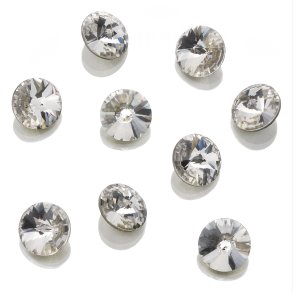 UD POINTED BACK RHINESTONES CRYSTAL ROUND 6mm 10 pk