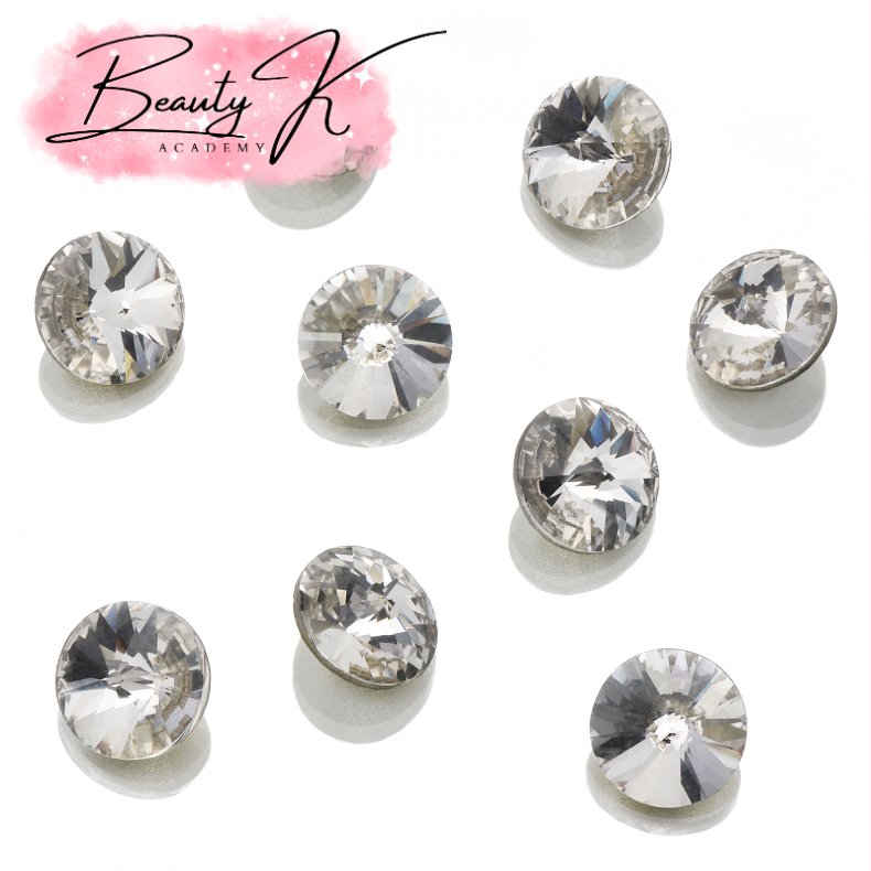 UD POINTED BACK RHINESTONES CRYSTAL ROUND 6mm 10 pk