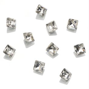 UD POINTED BACK RHINESTONES CRYSTAL SQUARE 4mm 10 pk