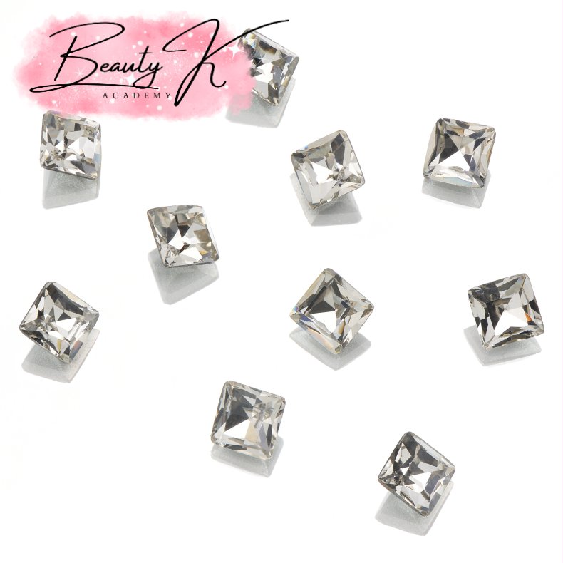 UD POINTED BACK RHINESTONES CRYSTAL SQUARE 4mm 10 pk