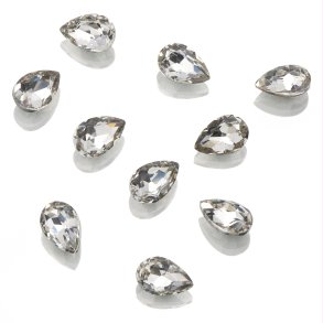 UD POINTED BACK RHINESTONES CRYSTAL TEARDROP 4x6mm 10 pk