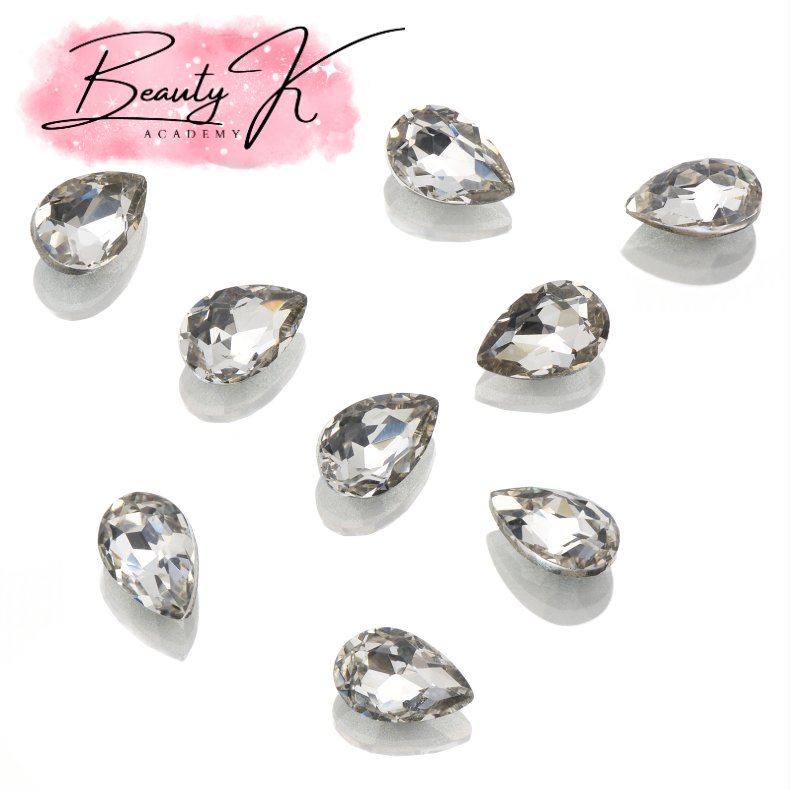 UD POINTED BACK RHINESTONES CRYSTAL TEARDROP 4x6mm 10 pk