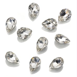 UD POINTED BACK RHINESTONES CRYSTAL TEARDROP 6x8mm 10 pk