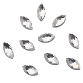 UD FLATBACK SHAPE RHINESTONES CRYSTAL MARQUIS 4x8mm 10 pk
