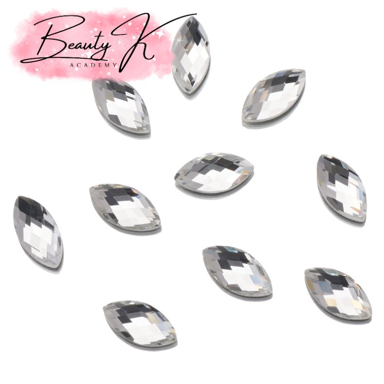 UD FLATBACK SHAPE RHINESTONES CRYSTAL MARQUIS 4x8mm 10 pk