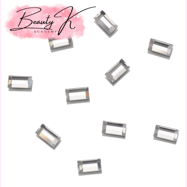 UD FLATBACK RHINESTONES CRYSTAL RECTANGLE 2x4mm 10 pk