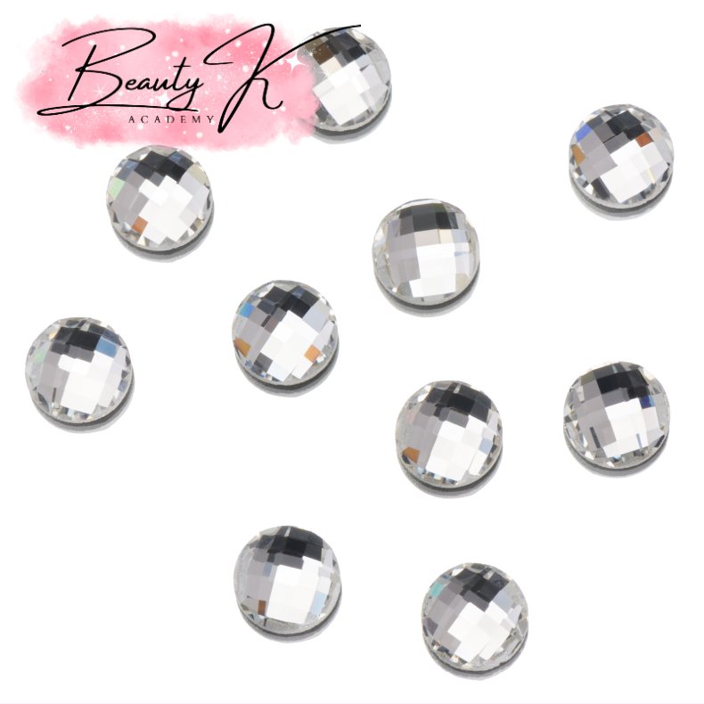 UD FLATBACK RHINESTONES CRYSTAL ROUND 6mm 10 pk