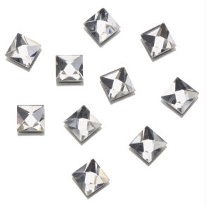 UD FLATBACK RHINESTONES CRYSTAL SQUARE R 4x4mm 10 pk