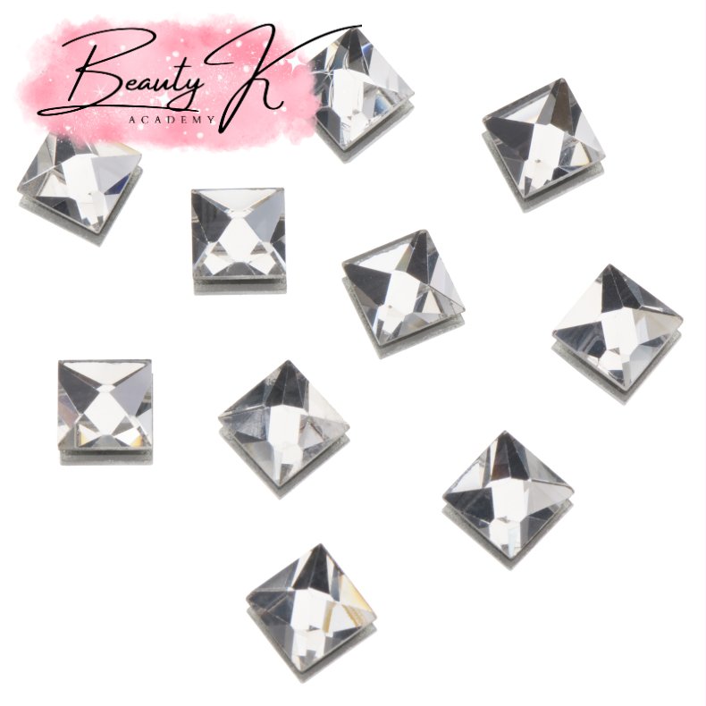 UD FLATBACK RHINESTONES CRYSTAL SQUARE R 4x4mm 10 pk