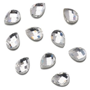 UD FLATBACK  SHAPE RHINESTONES CRYSTAL TEARDROP 6x8mm 10 pk