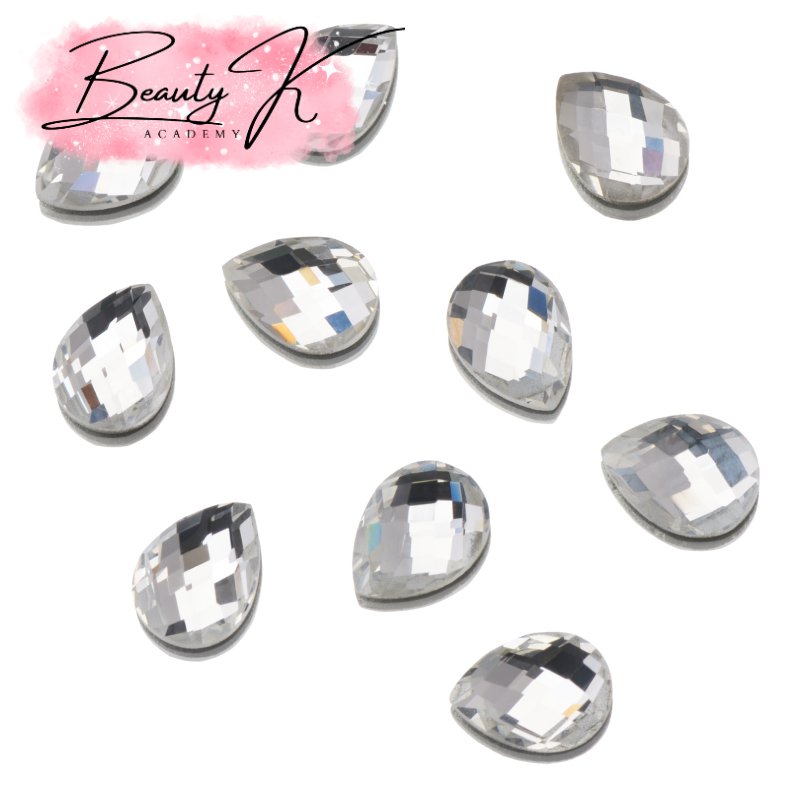 UD FLATBACK  SHAPE RHINESTONES CRYSTAL TEARDROP 6x8mm 10 pk