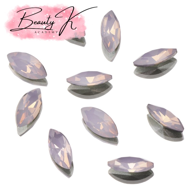 UD POINTED BACK RHINESTONES ROSE OPAL MARQUIS 4x8mm 10 pk