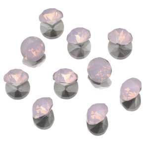 UD POINTED BACK RHINESTONES ROSE OPAL ROUND 8mm 10 pk