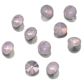 UD POINTED BACK RHINESTONES ROSE OPAL ROUND 6mm 10 pk