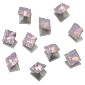 UD POINTED BACK RHINESTONES ROSE OPAL SQUARE 4mm 10 pk