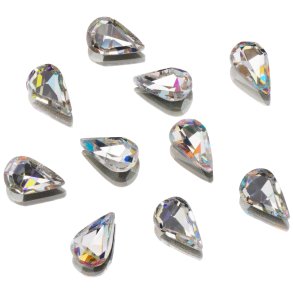 UD POINTED BACK RHINESTONES AB TEARDROP 4,8x8mm 10 pk
