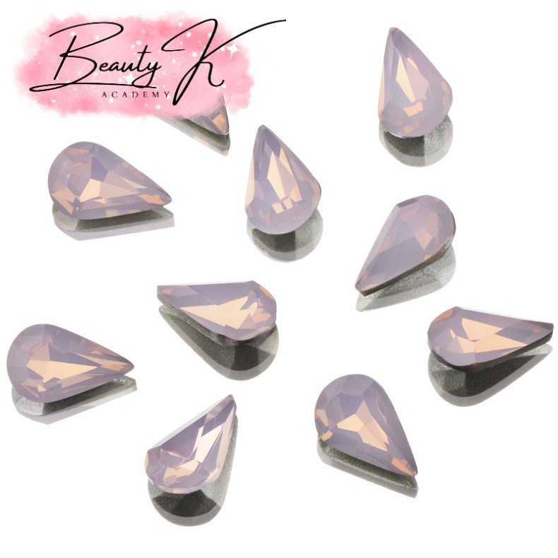 UD POINTED BACK RHINESTONES ROSE OPAL TEARDROP 4,8x8mm 10 pk