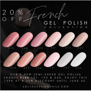 FRENCH GEL POLISH COLLECTION - 12pk