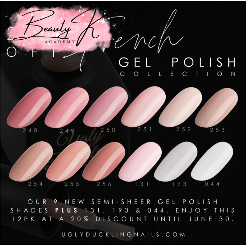 FRENCH GEL POLISH COLLECTION - 12pk